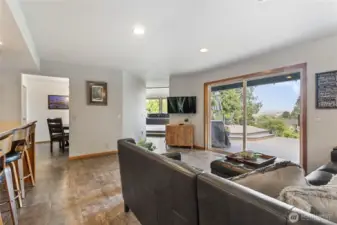 View of dining room and living room
