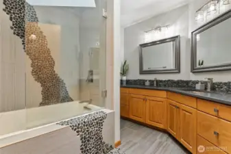 Upstairs full bathroom in hallway