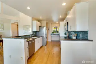 The thoughtfully designed step-saver kitchen, crafted for efficiency and ease.