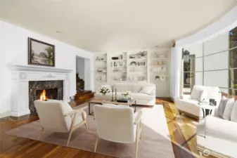 Here is the living room virtually staged.