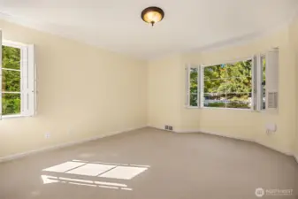 Main floor study/office is on the front side of the home.  .