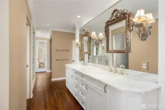 Master bathroom and closet area.