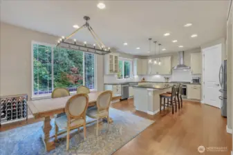 Spacious dining area.