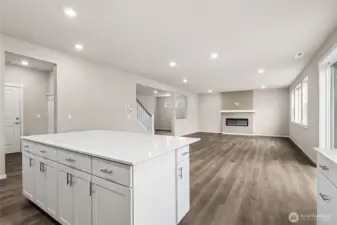 Kitchen showing Island and Great Room.