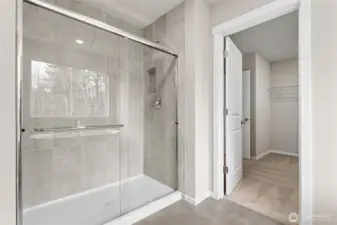 Primary Bath Walk in Shower with Tile Surround