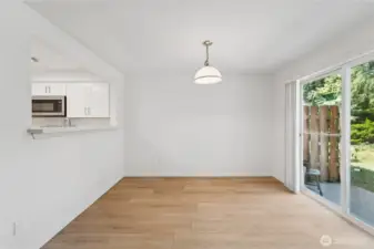 Dining area w/ access to back patio