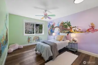 The Disney of bedrooms!  As you can see, what a fun time had by their daughter in this magical room!
