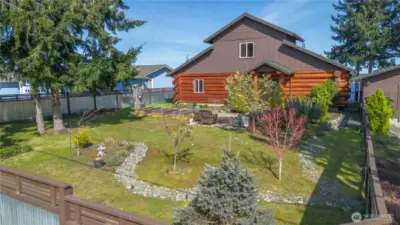 Fenced front yard for privacy.