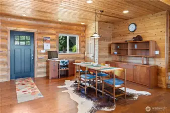 Main entry and dining area.