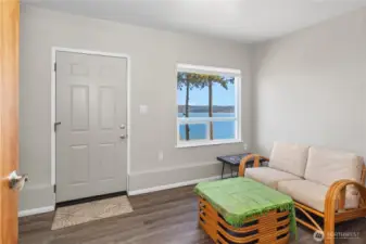 Private entry to studio.