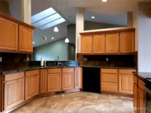 Kitchen is large and functional