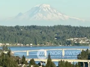 Mt. Rainier, Manette Bridge,and Warren Bridge