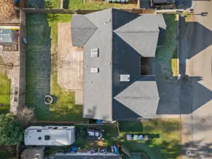 This house has a great back yard that is fenced in.