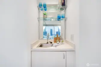 A newly reimagined wet bar designed for your convenience and effortless entertaining.