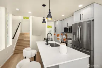 Photos from model home 923-A with similar floor plan.