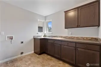 Generous laundry space!