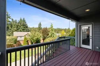 Beautiful territorial views from the freshly painted deck.
