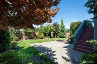 Great patio space below the deck area. What a great place to relax and/or entertain!