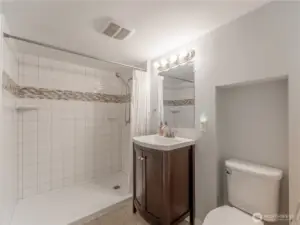 Basement suite bathroom