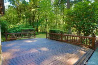Awesome large deck off of the dining room.
