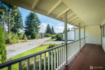 front porch is perfect for sipping morning coffee or enjoy afternoon lemonade