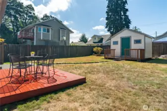 Beautiful deck creates an inviting hangout to relax & enjoy those amazing PNW summers