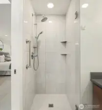 Primary Suite with attached bath and walk-in-closet