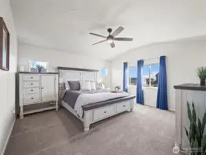 Primary suite with Mountain and water views