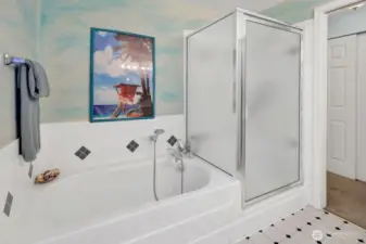 Primary that with soaker tub and walk-in shower.