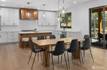 Dining and kitchen area