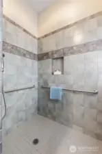Spacious accessible shower