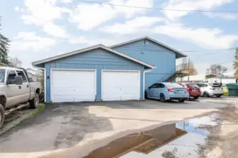 Garages for the 2 upstairs units