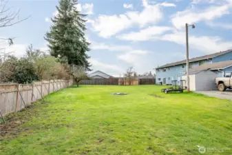 Large back yard