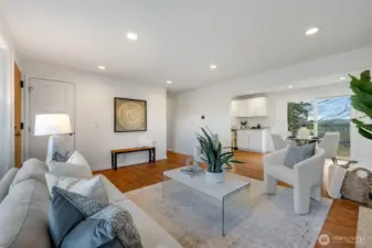 Re-stained oak hardwood floors