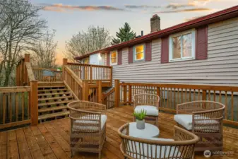 The new two tiered deck  is perfect for entertaining