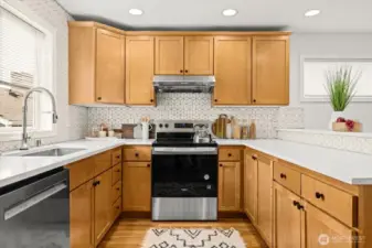 New appliances and brand new range.