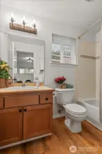 Full bathroom attached to main floor bonus room.