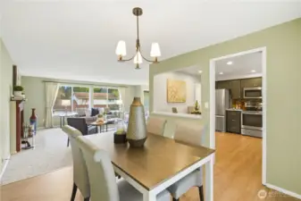 The dining area off of kitchen and living room.