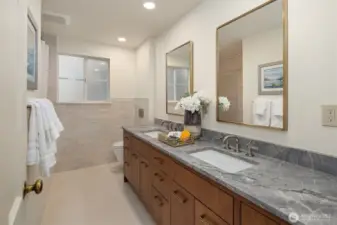 A second bathroom upstairs is also brand new!