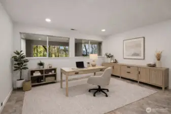 *Virtually Staged* This flex space could also easily be an office, where one can enjoy the lovely backyard views during the work day...