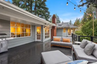 Three exterior doors upstairs and two exterior doors downstairs means easy backyard access no matter where you are inside!