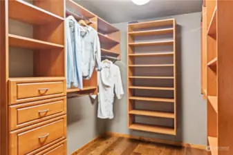 One of TWO grand, walk-in closets. Yes, 2 in this room.