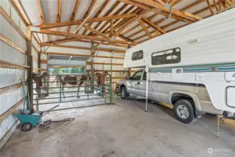 Interior of barn