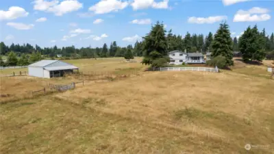 The house is angled to take in the Mt views.