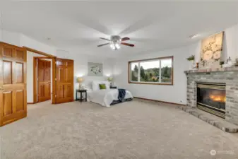 Huge Primary Suite with Fireplace