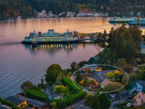 Twilight views of the ferry.