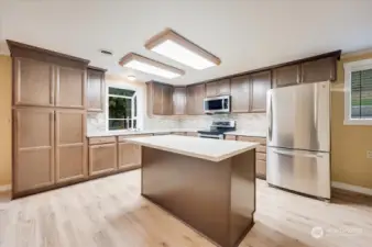 Updated kitchen with Stainless steel appliances