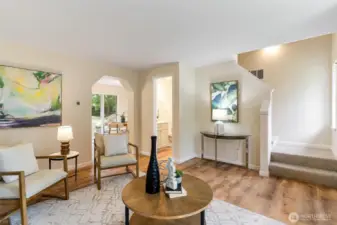 Welcoming living room - from corner