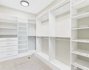 Primary walk-in closet