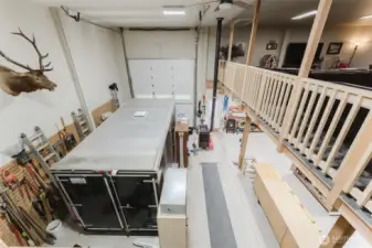 Built to impress—this RV bay offers high ceilings, an oversized door, and full RV hookups. Bonus: it's separate from the ADU so could be rented out adding more potential income!